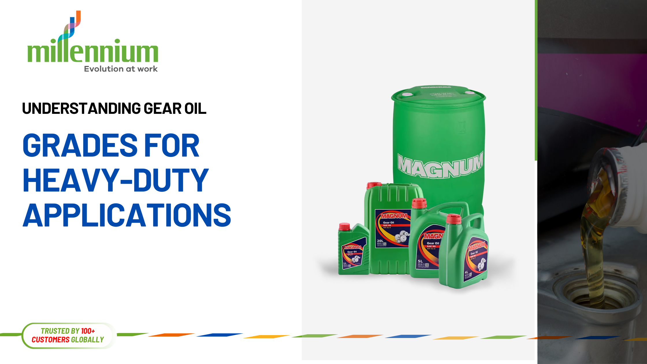 Industrial gear oil drum close-up