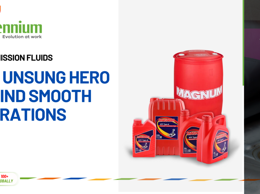 Automatic transmission fluid in clear red bottle