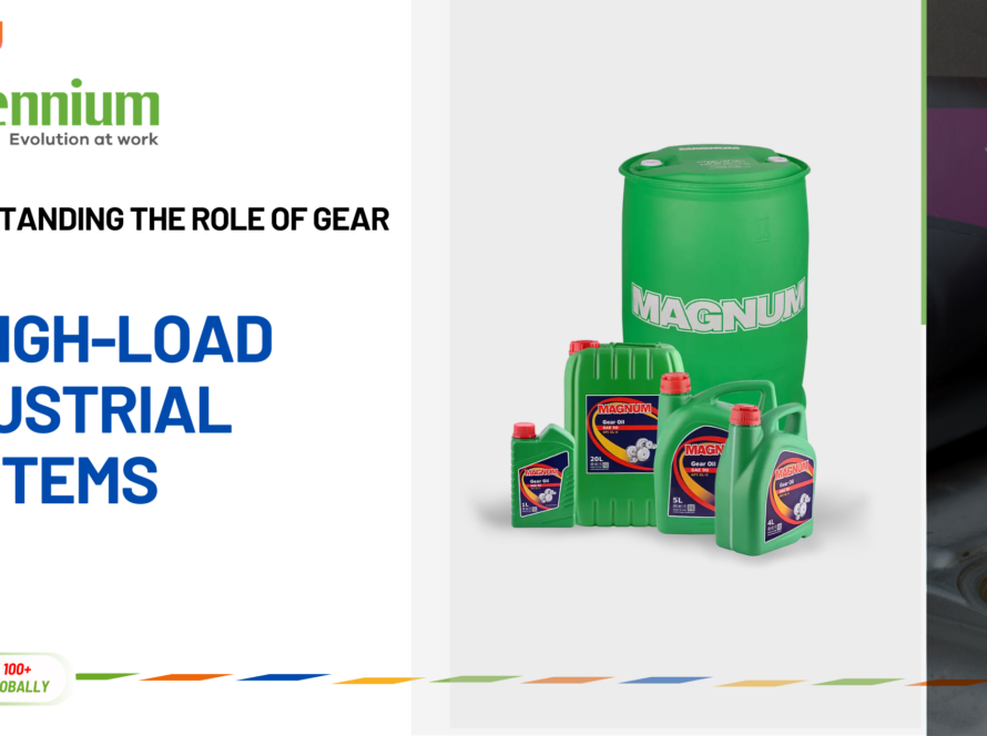 Close-up of heavy-duty gear transmission system