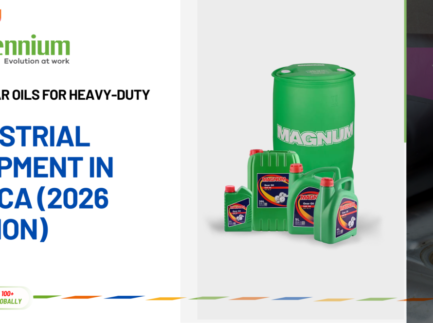 Gear oil drums at industrial site