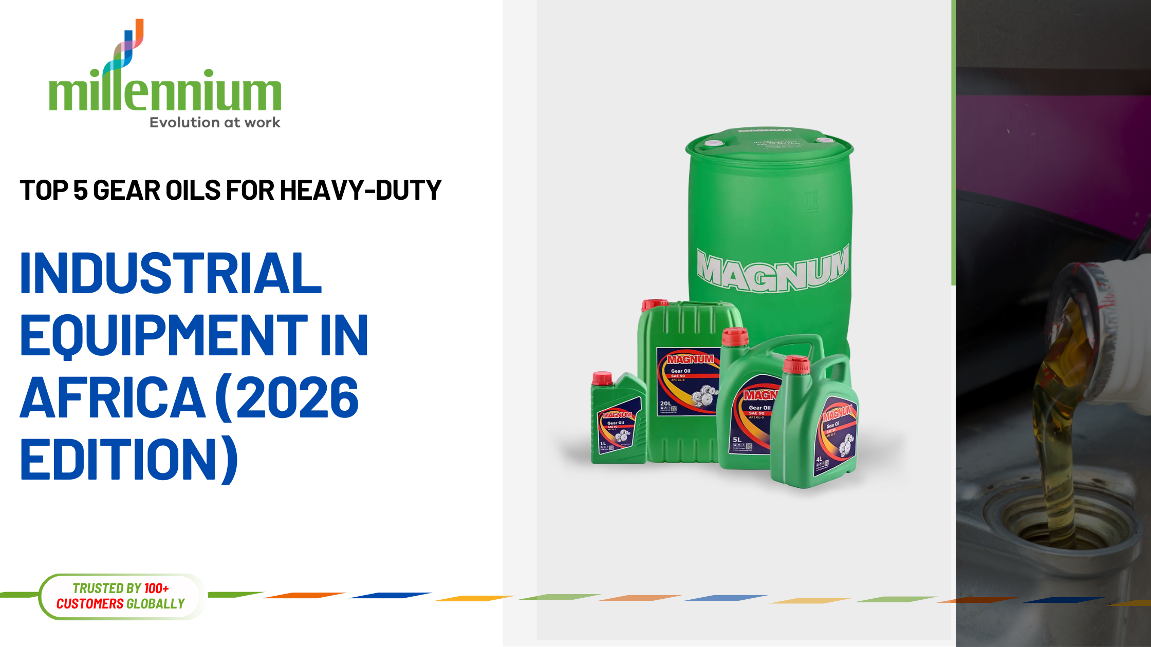 Gear oil drums at industrial site