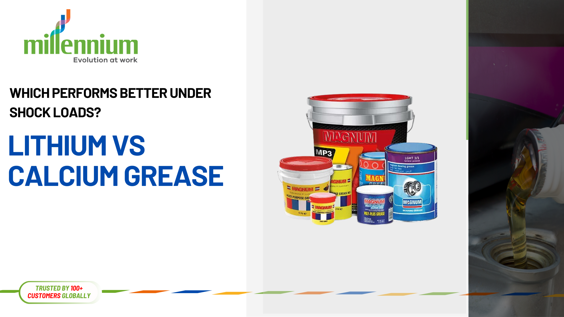 Industrial bearing with grease