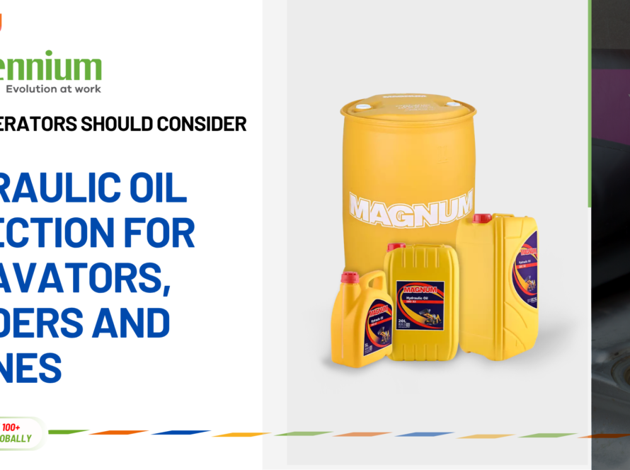 Hydraulic oil for excavators, loaders and cranes